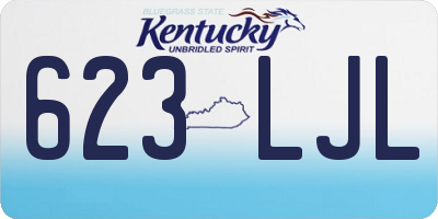 KY license plate 623LJL