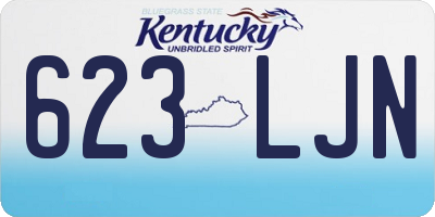 KY license plate 623LJN