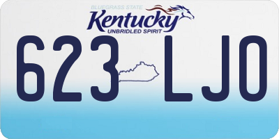 KY license plate 623LJO