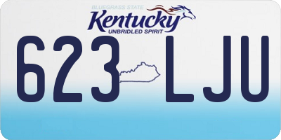 KY license plate 623LJU