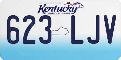 KY license plate 623LJV