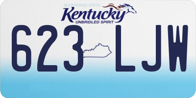 KY license plate 623LJW