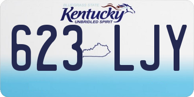 KY license plate 623LJY