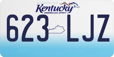 KY license plate 623LJZ