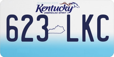 KY license plate 623LKC
