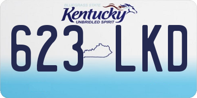 KY license plate 623LKD