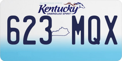 KY license plate 623MQX