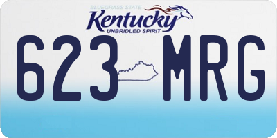 KY license plate 623MRG