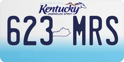 KY license plate 623MRS