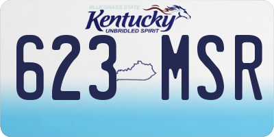 KY license plate 623MSR