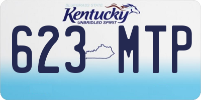 KY license plate 623MTP
