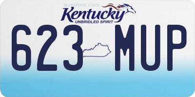 KY license plate 623MUP