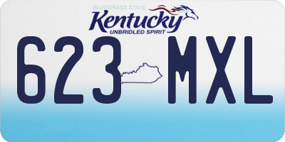 KY license plate 623MXL