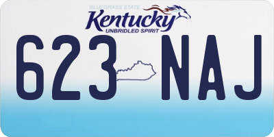 KY license plate 623NAJ
