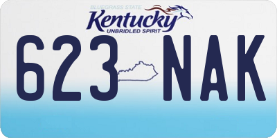 KY license plate 623NAK