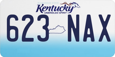 KY license plate 623NAX