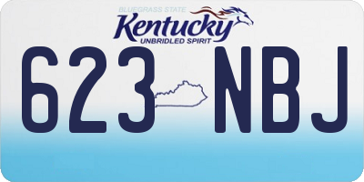 KY license plate 623NBJ