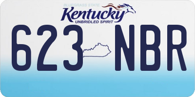 KY license plate 623NBR