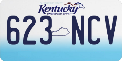 KY license plate 623NCV
