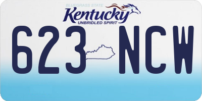 KY license plate 623NCW