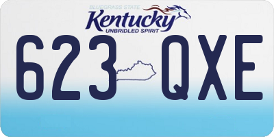 KY license plate 623QXE