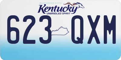 KY license plate 623QXM