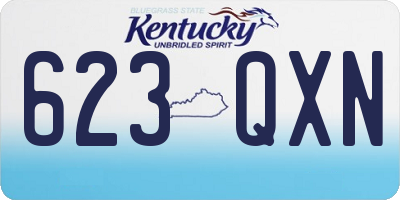 KY license plate 623QXN