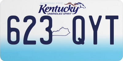 KY license plate 623QYT