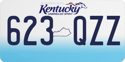KY license plate 623QZZ
