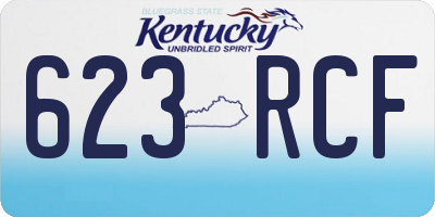 KY license plate 623RCF