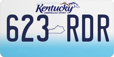 KY license plate 623RDR