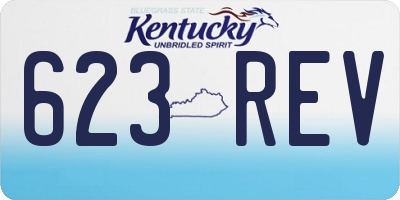 KY license plate 623REV
