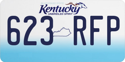 KY license plate 623RFP
