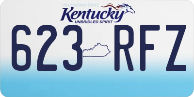 KY license plate 623RFZ