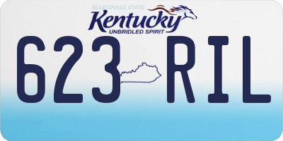 KY license plate 623RIL