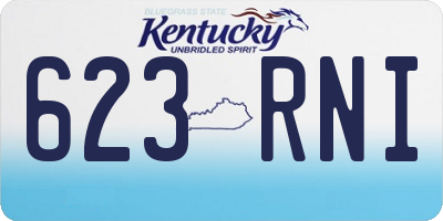 KY license plate 623RNI