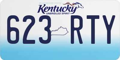 KY license plate 623RTY