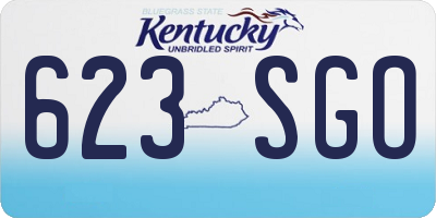 KY license plate 623SGO
