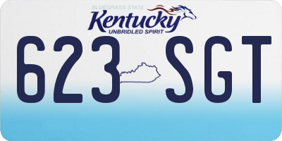 KY license plate 623SGT