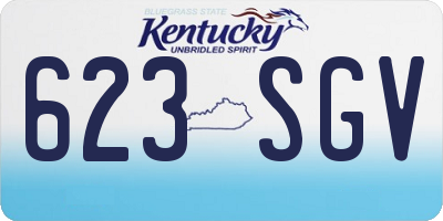 KY license plate 623SGV