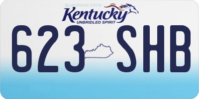 KY license plate 623SHB