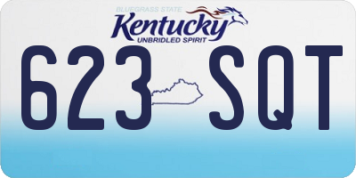 KY license plate 623SQT