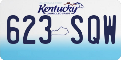 KY license plate 623SQW