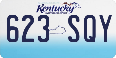 KY license plate 623SQY