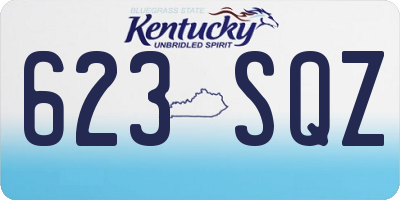 KY license plate 623SQZ