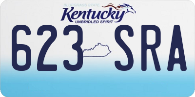 KY license plate 623SRA