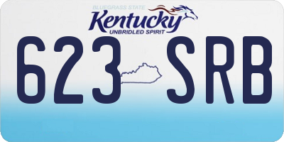 KY license plate 623SRB