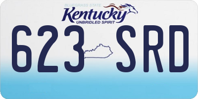 KY license plate 623SRD
