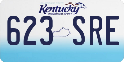 KY license plate 623SRE