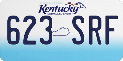 KY license plate 623SRF